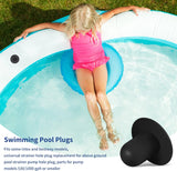 4-Pack Pool Wall Plug Replacement Parts - Above Ground Pool Filter Pump Filter Hole Plug Compatible with Intex and Bestway - Top-Down View