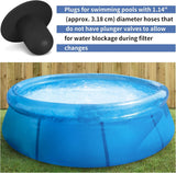 4-Pack Pool Wall Plug Replacement Parts - Above Ground Pool Filter Pump Filter Hole Plug Compatible with Intex and Bestway - 45-Degree Angle