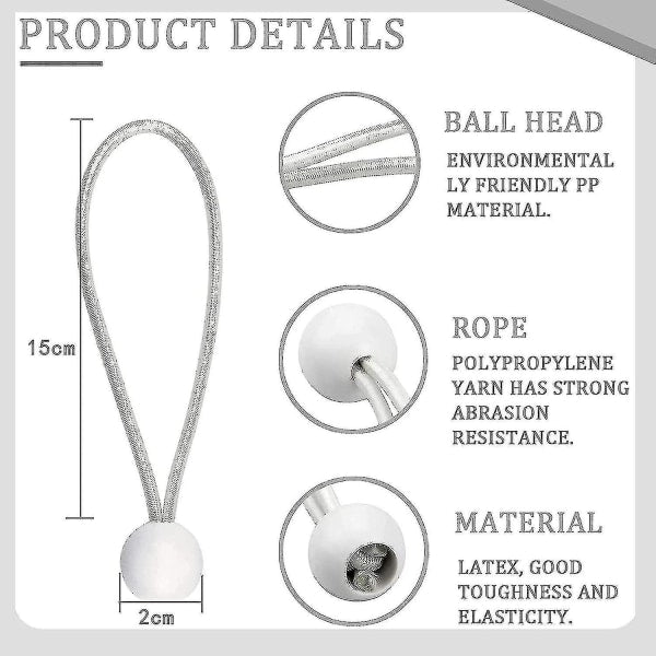 50-pack long rubber straps with buckle for tents, marquees, banners and tarpaulins