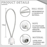 50-pack long rubber straps with buckle for tents, marquees, banners and tarpaulins - Top-Down View