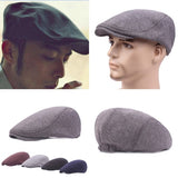 Cotton Cap for Men and Women - Soft Casual Beret, Solid Color Unisex - White, One Size