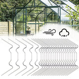 Greenhouse Clamps, 50-pack, greenhouse clamps, stainless steel W-clamps