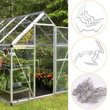 Greenhouse Clamps, 50-pack, greenhouse clamps, stainless steel W-clamps - Top-Down View