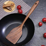 Set of 2 wooden spatulas 30 cm spatulas cooking utensils made - Front View