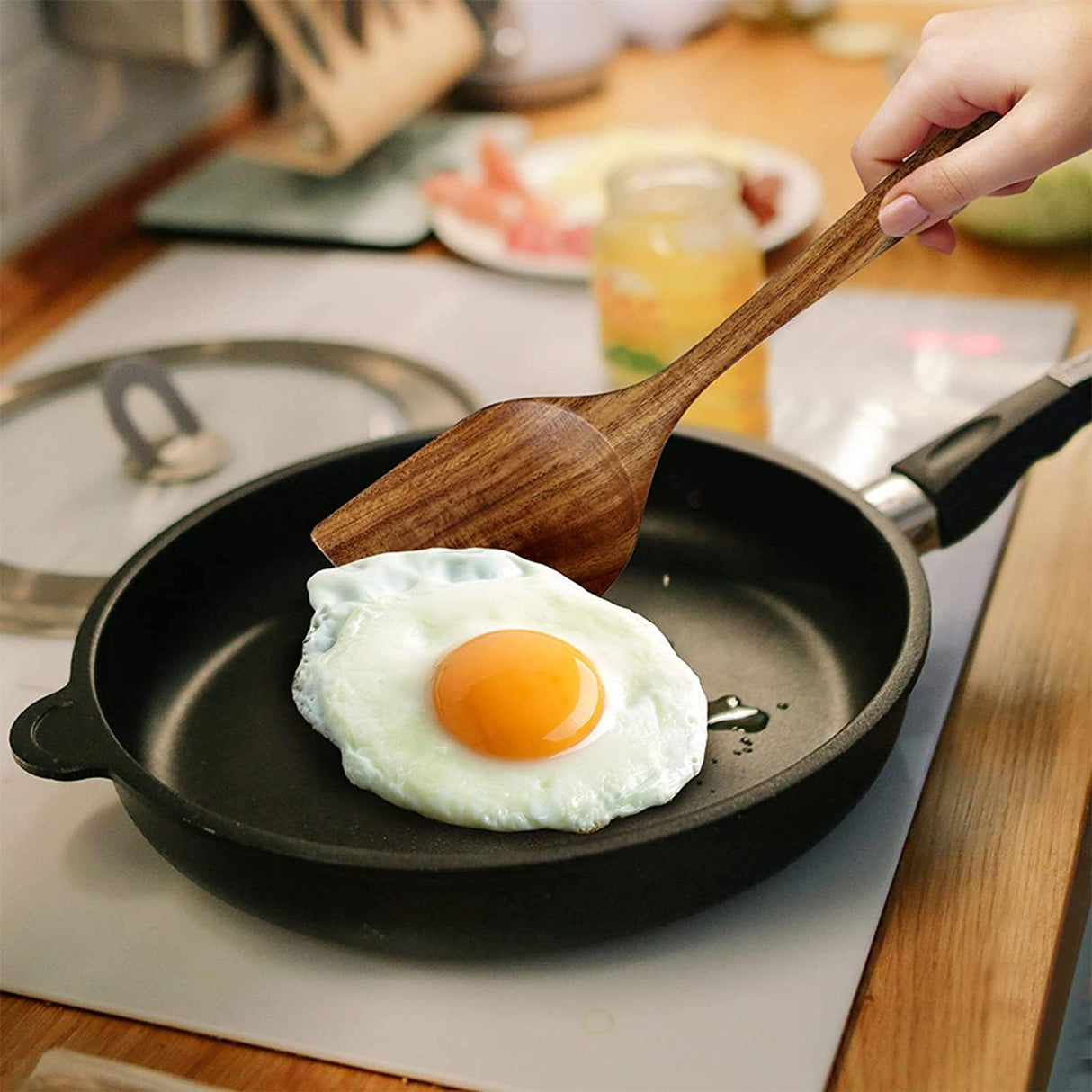 Set of 2 wooden spatulas 30 cm spatulas cooking utensils made