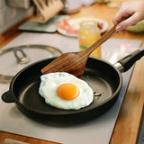 Set of 2 wooden spatulas 30 cm spatulas cooking utensils made - Top-Down View
