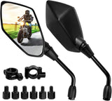 Motorcycle mirror, pair of universal rearview mirrors, suitable