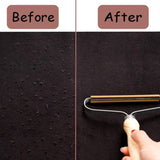Lint brush for pet hair, lint remover for clothes and carpets, lint brush for sofa - Top-Down View