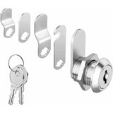 16mm Cylinder Security Lock for Mailbox with 5 Different Lock Plates and 2 Keys, Cabinet Lock, Cupboard, Toolbox, File Cabinet