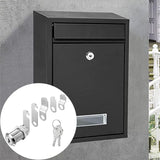16mm Cylinder Security Lock for Mailbox with 5 Different Lock Plates and 2 Keys, Cabinet Lock, Cupboard, Toolbox, File Cabinet