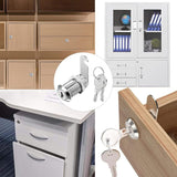 16mm Cylinder Security Lock for Mailbox with 5 Different Lock Plates and 2 Keys, Cabinet Lock, Cupboard, Toolbox, File Cabinet