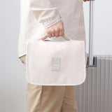 Hanging Toiletry Bag for Women Travel Toiletry Bags with Hook Beige - Front View