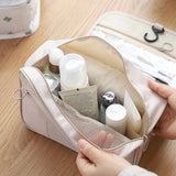 Hanging Toiletry Bag for Women Travel Toiletry Bags with Hook Beige