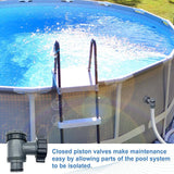 Inlet/Outlet Valve Compatible with Coleman, Intex, Bestway, Above Ground Pool Filter Pump, Pool Pump Replacement Parts, for 1-1/2 Inch Hose (2) Set - 45-Degree Angle