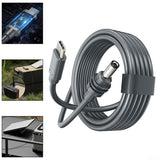 Power Cable compatible with Starlink Mini, Waterproof DC Male to USB-C (2 m) 2M - Front View