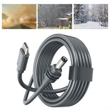 Power Cable compatible with Starlink Mini, Waterproof DC Male to USB-C (2 m) 2M - Top-Down View