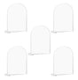 5-pack Transparent Acrylic Sign Acrylic Wedding Table Number with Stand Blank Arched Guest Name Table Number Holder