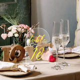 5-pack Transparent Acrylic Sign Acrylic Wedding Table Number with Stand Blank Arched Guest Name Table Number Holder