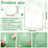 5-pack Transparent Acrylic Sign Acrylic Wedding Table Number with Stand Blank Arched Guest Name Table Number Holder
