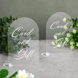 5-pack Transparent Acrylic Sign Acrylic Wedding Table Number with Stand Blank Arched Guest Name Table Number Holder