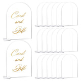 5-pack Transparent Acrylic Sign Acrylic Wedding Table Number with Stand Blank Arched Guest Name Table Number Holder - Close-Up Angle