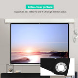 60 Inch 84 Inch 100 Inch Projector Screen 16:9 Foldable Portable Projection Screen Movie Projector Screen for Home Theater Outdoor Indoor (100 Inch) 100 Inch - Side View