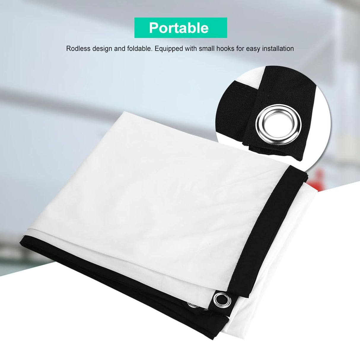 60 Inch 84 Inch 100 Inch Projector Screen 16:9 Foldable Portable Projection Screen Movie Projector Screen for Home Theater Outdoor Indoor (100 Inch) 100 Inch