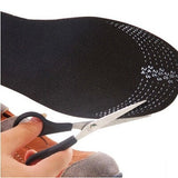 pairs of moisture-absorbing and odor-neutralizing shoe insoles with activated carbon for natural elimination of bad odors - Top-Down View