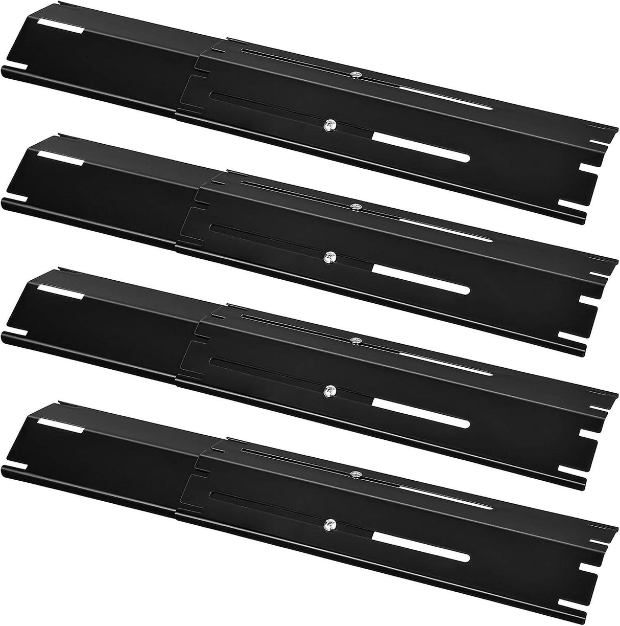 TCGG-4pcs Adjustable Heat Spreaders, 30-53cm Heating Plate Gas Grill Set Grill Accessories for Most Gas Grills Universal Replacement Part