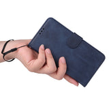 SKALO Samsung A55 5G PU Leather Wallet Case - Multiple Colors Blue