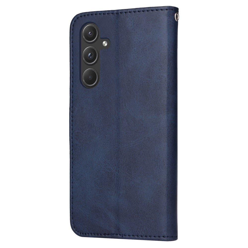 SKALO Samsung A55 5G PU Leather Wallet Case - Multiple Colors Blue