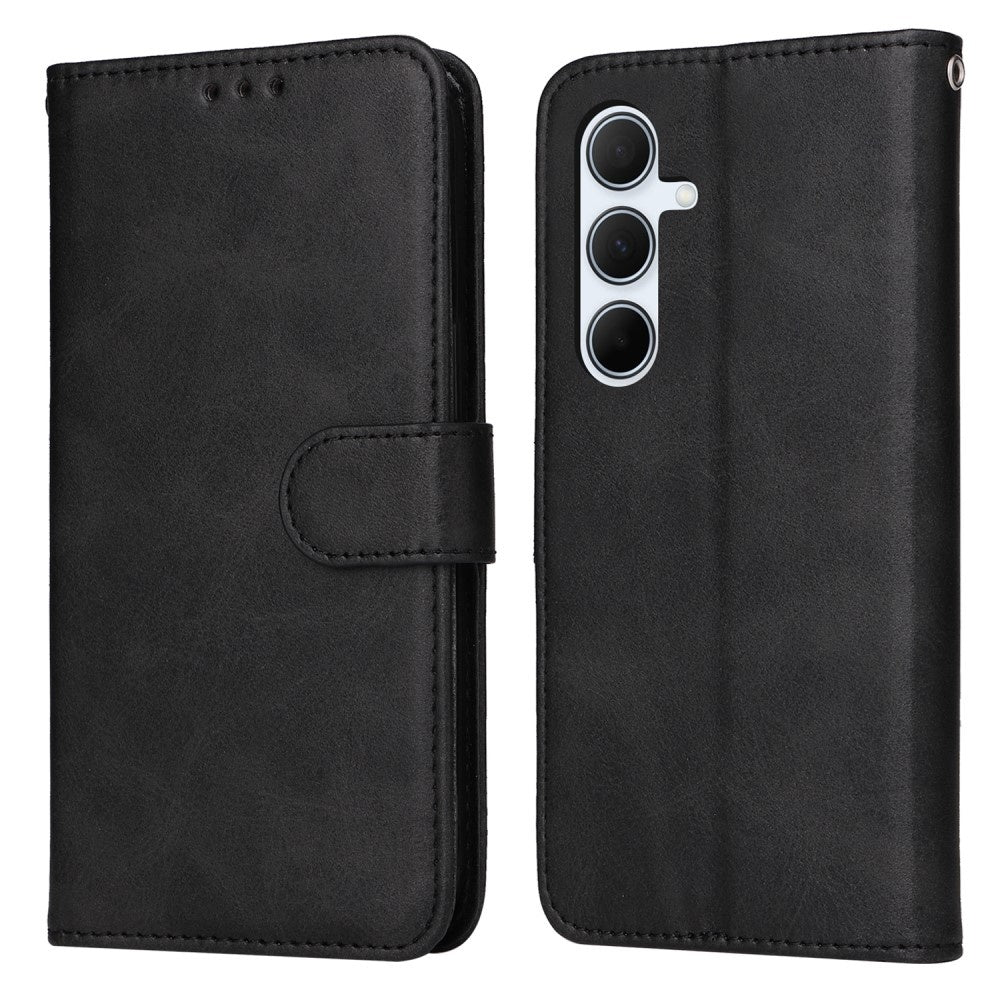 PU Leather Wallet Case Compatible with Samsung A56 5G - More Colors Available Black Black