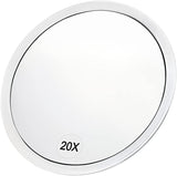20x Magnifying Mirror with Suction Cups (16.2 cm Round) - Perfect