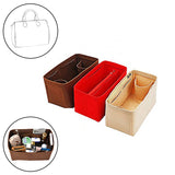 Bag Organizer Felt Fabric Insert 25 30 35 Makeup Handbag Khaki StyleC A
