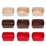 Bag Organizer Felt Fabric Insert 25 30 35 Makeup Handbag Khaki StyleC A