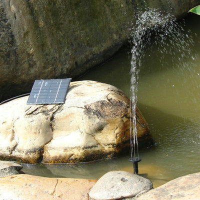Solar-powered water pump with fountain function – 16 cm panel
