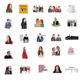 50pcs Gossip Girl Blair Serena Chuck Dan TV Quotes Scrapbook Graffiti Stickers - Front View