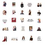 50pcs Gossip Girl Blair Serena Chuck Dan TV Quotes Scrapbook Graffiti Stickers - Side View
