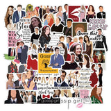 50pcs Gossip Girl Blair Serena Chuck Dan TV Quotes Scrapbook Graffiti Stickers - 45-Degree Angle