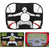 Foldable Nylon Football Goal for Kids and Adults, Football Goal for Playground, Garden, Indoor and Outdoor Red