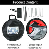 Foldable Nylon Football Goal for Kids and Adults, Football Goal for Playground, Garden, Indoor and Outdoor Red