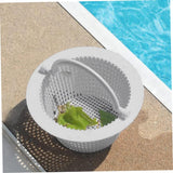 Pool Filter Basket, 15.8 x 7.6 cm pool hole basket with handle safe plastic replacement pool filter basket pool strainer basket for swimming pool With handle - Top-Down View