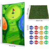 Casual Golf Game Set, 0.8x1.5M Golf Hitting Mat - Front View