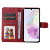 PU Leather Wallet Case Compatible with Samsung A56 5G - More Colors Available Red Red - Side View