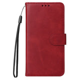 PU Leather Wallet Case Compatible with Samsung A56 5G - More Colors Available Red Red - Close-Up Angle