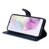 PU Leather Wallet Case Compatible with Samsung A56 5G - More Colors Available Blue Blue - Top-Down View