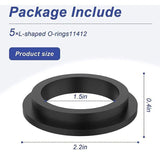 pcs 11412 Pool Filter Pump Washers L-ring Compatible with INTEX Sand Filter Pump Motor..DEBUNS - Front View