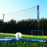 Portable Foldable Standard Professional Badminton Net Indoor Outdoor White 5.1m - Rear View