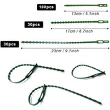 160 pcs Plant Ties Adjustable Garden Ties, Plant Ties and Supports, Helps Support Plants and Shrubs, Flexible Plastic Ties (3 Sizes) - Front View