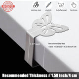 10-pack Tablecloth Clips for Thick Outdoor Tables, Butterfly Tablecloth Clip for Indoor Picnic Tables, Heavy Duty Stainless Steel Clip for Party W - Front View